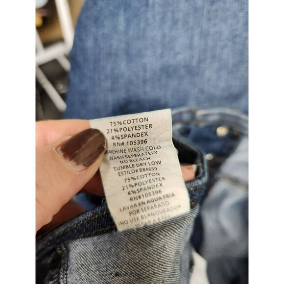 CEsttoi Womens 2XL Blue Denim High-Waisted Skinny Jeans With Button Fly & Faded - Picture 7 of 7